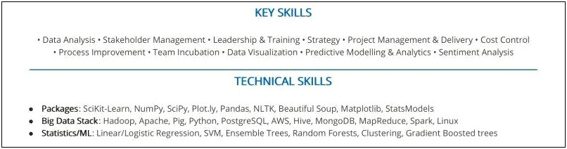 Data Science Skills To List On Resume