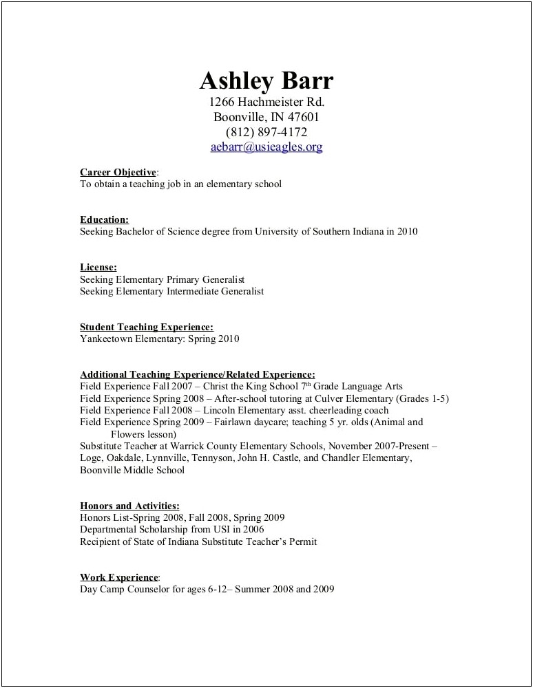 Daycare Worker Job Duties For Resume