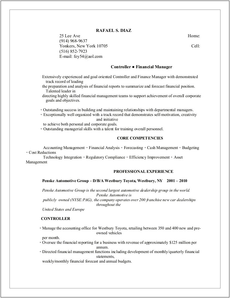 Dealership Office Automotive Office Manager Resume