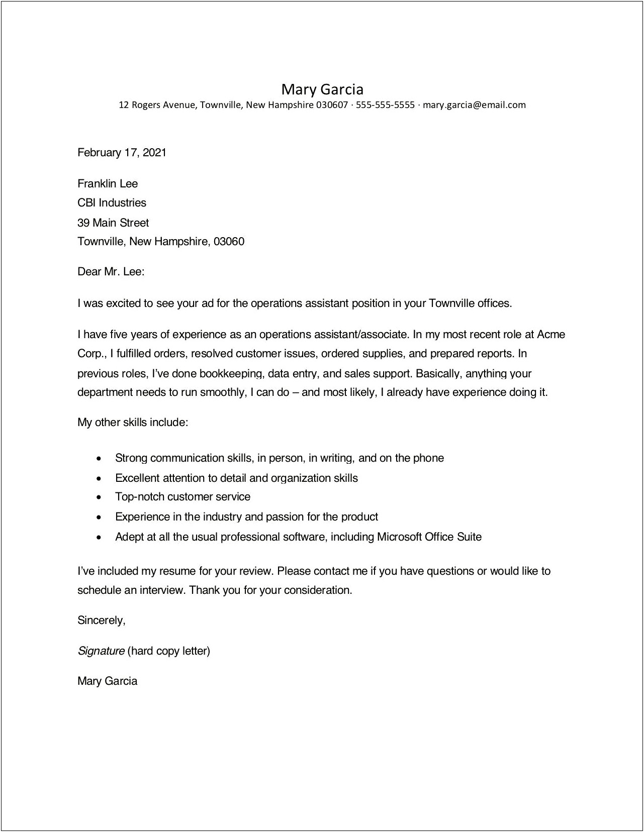 Dear Sir Or Madam Resume Cover Letter