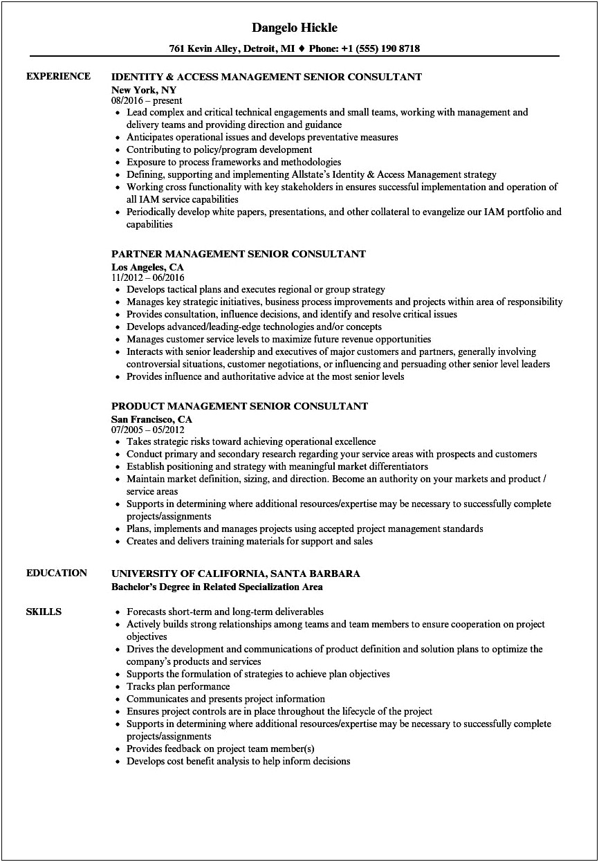 Deloitte Change Management Consultant Resume