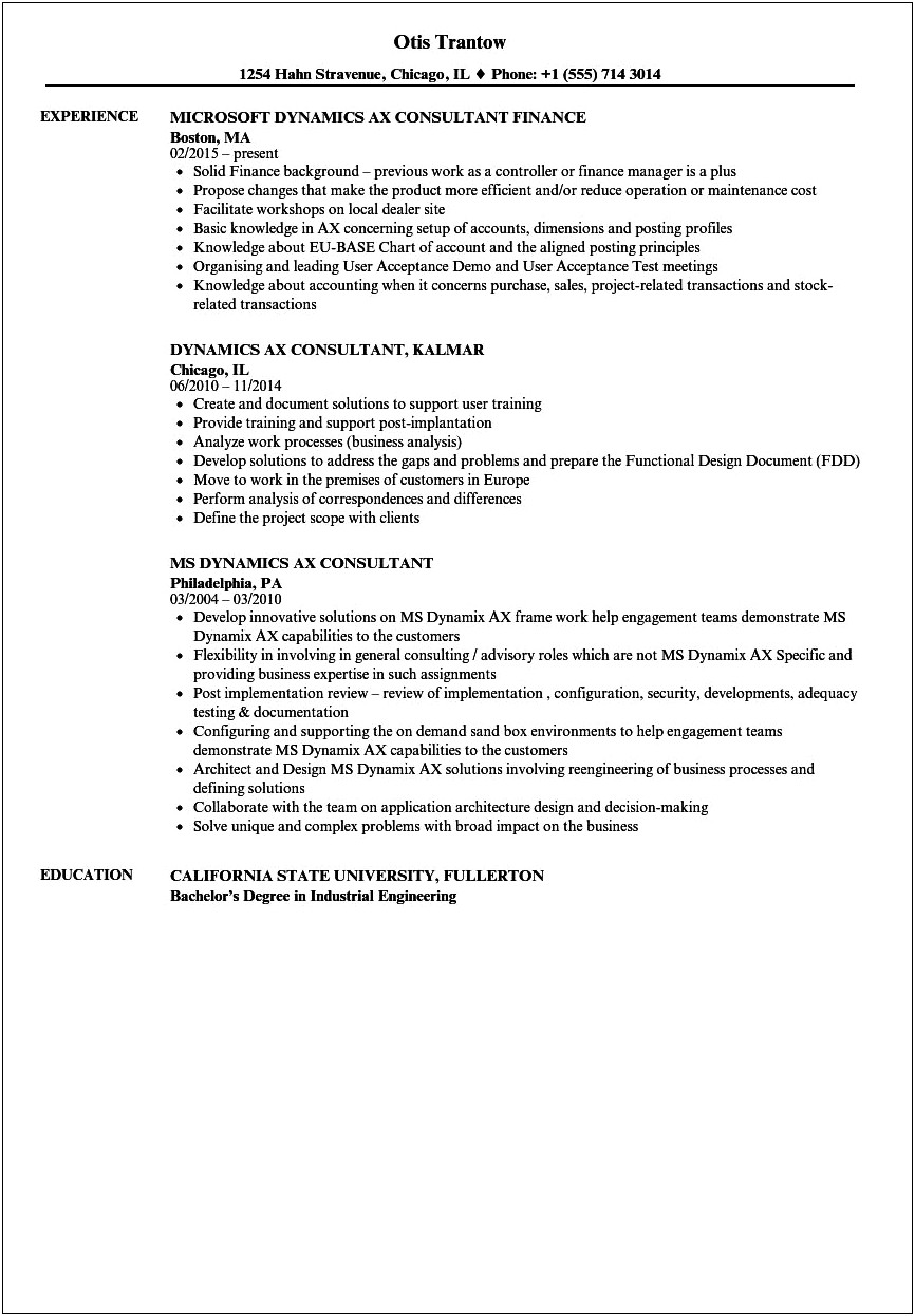 Design Consultant Job Description Resume