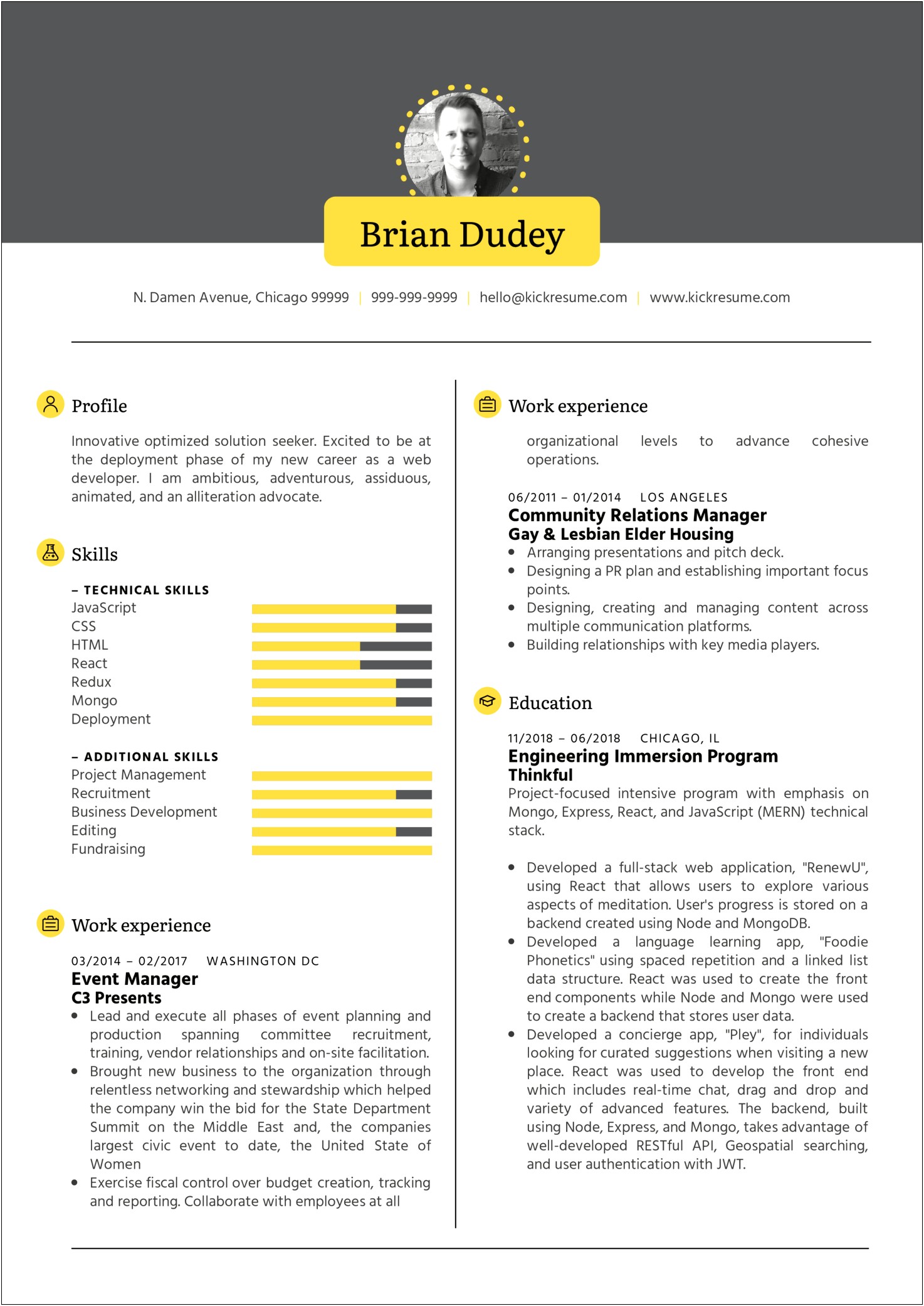Development Objective For Resume Examples
