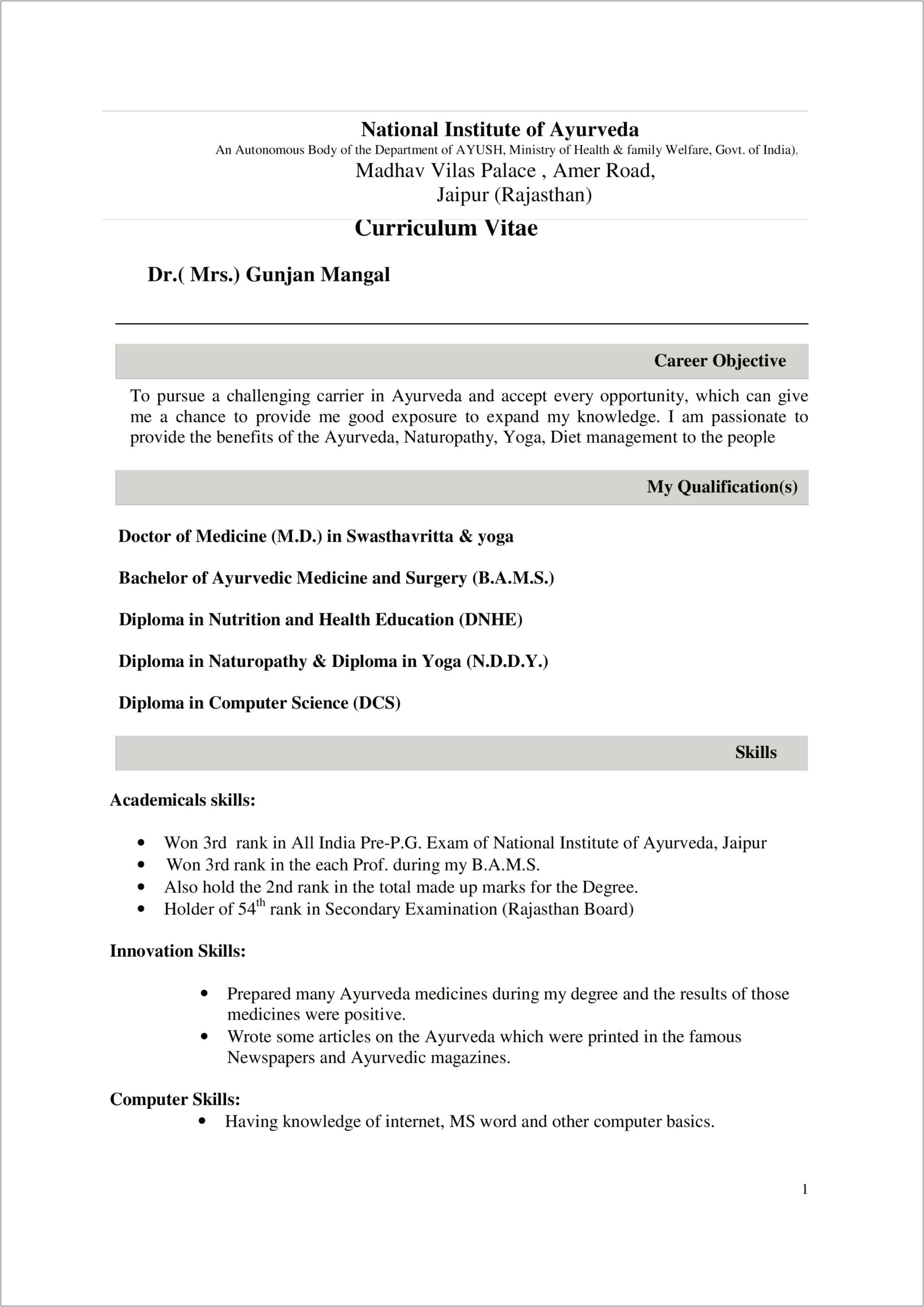 Different Computer Skills For Resume
