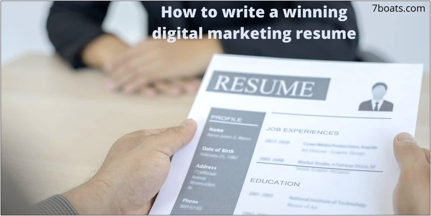 Digital Marketing Job Description For Resume
