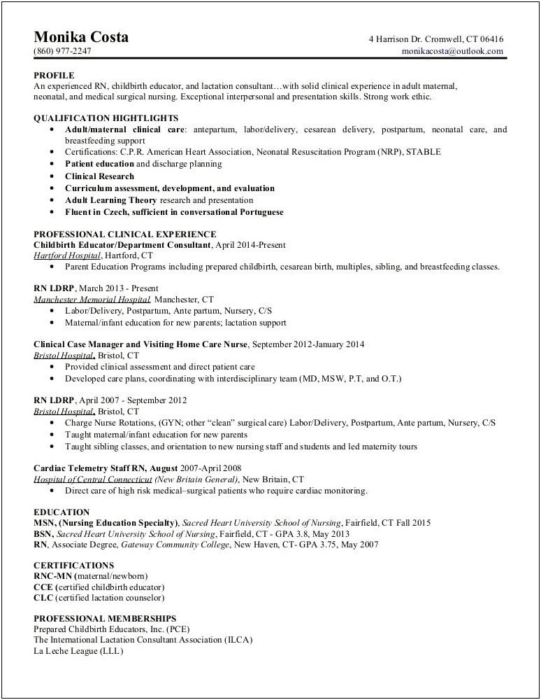 Direct Care Counselor Resume Objective
