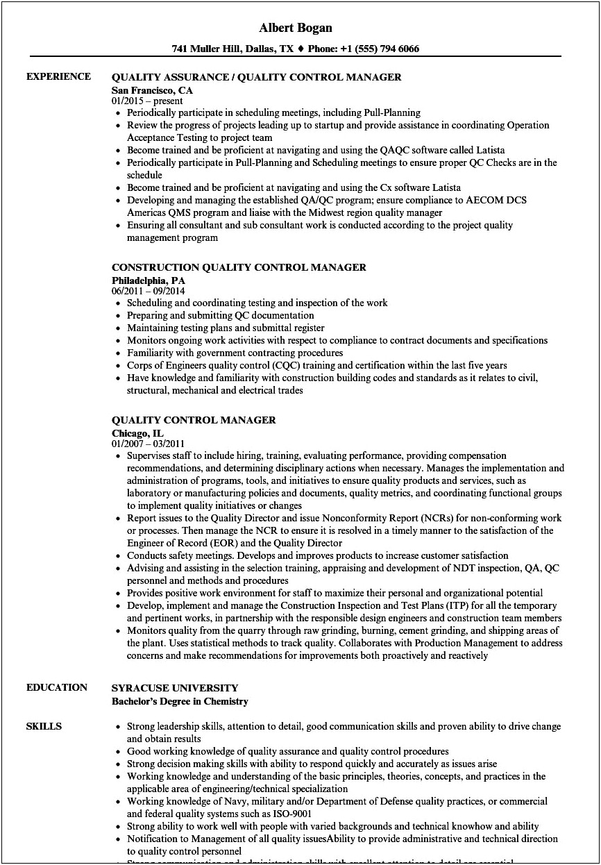 Director Of Iso Relations Resume Examples