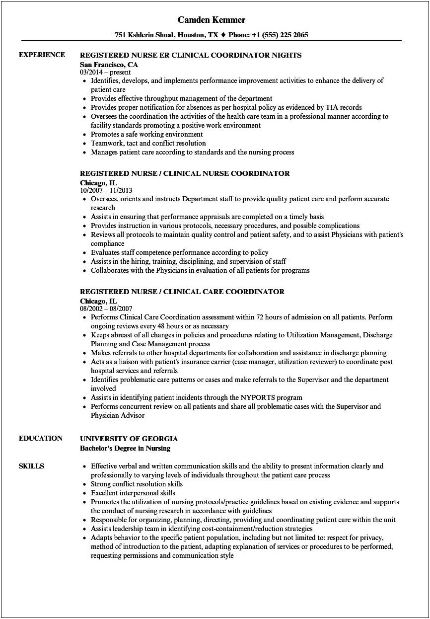 Discharge Planner Job Description For Resume