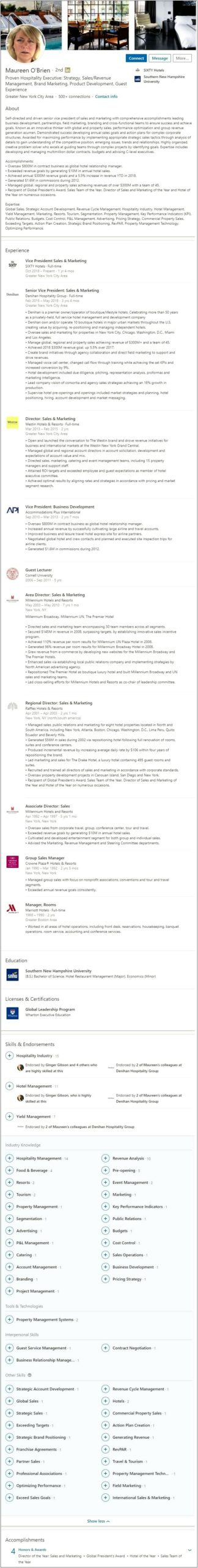 Disney Guest Experience Manager Resume