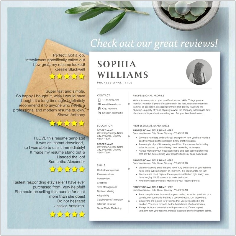 Do Not Use A Word Resume Template