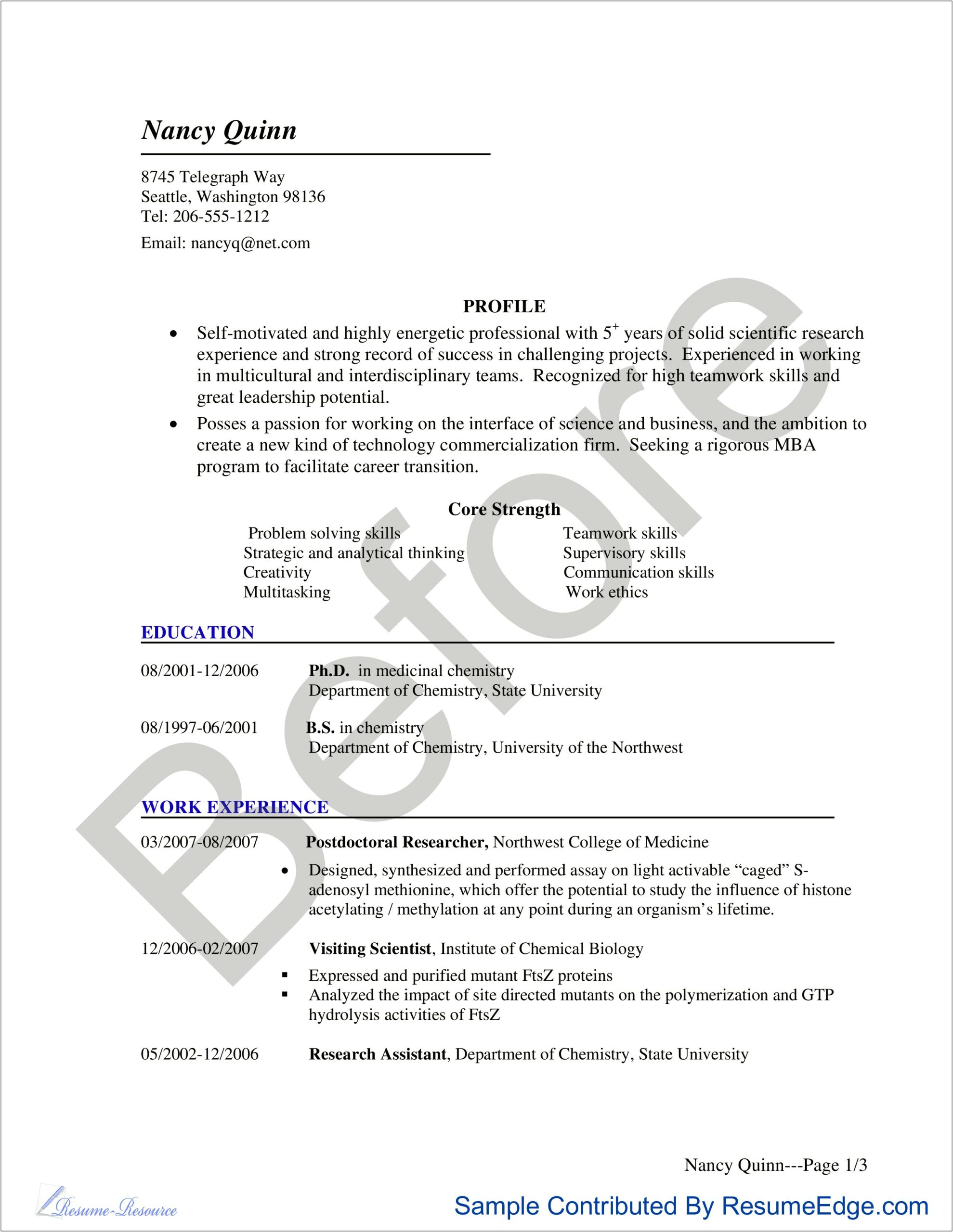 Do You Need Resume For Grad School