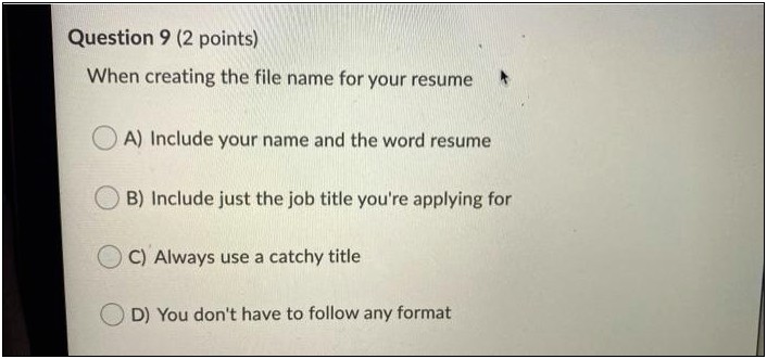 Do You Put Resume Name On The File