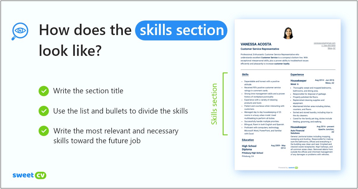 Do You Put Skills On Resume Separate Section