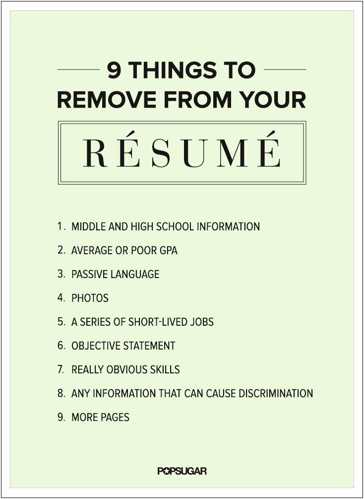 Do You Remove Jobs From Resume
