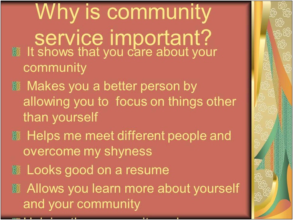 Does Community Involvement Look Good On A Resume