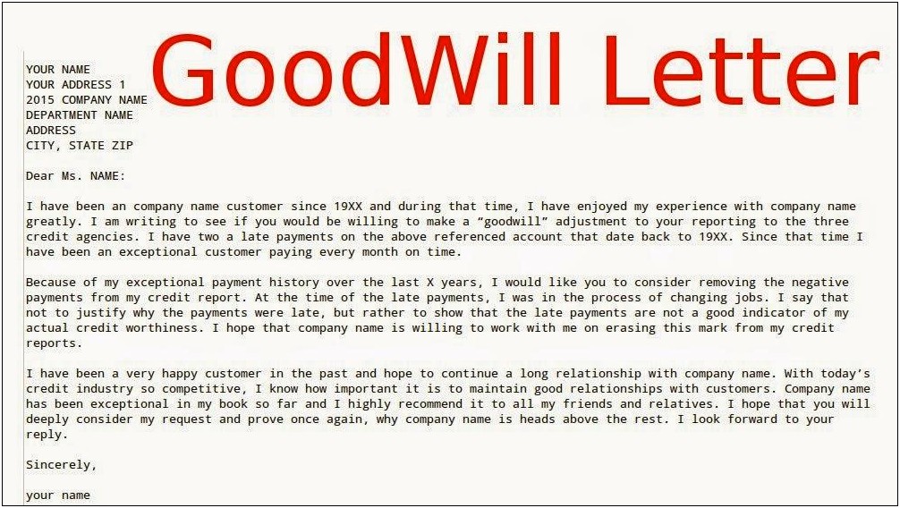 Does Goodwill Make Free Resume
