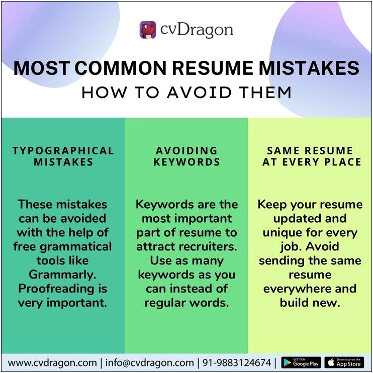 Does Resume Mistake Leads To Job Rejection Google