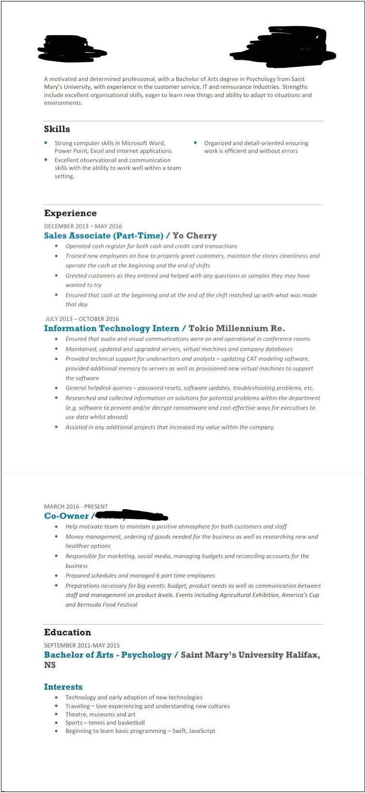 Does Working At Restaurant Count On Resume Reddit