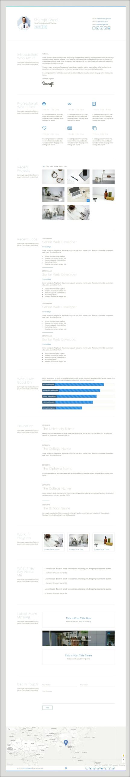 Download Free Resume Html5 Template