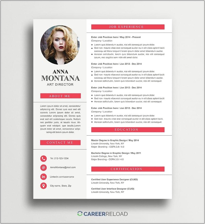 Download Free Resume Templates Psd
