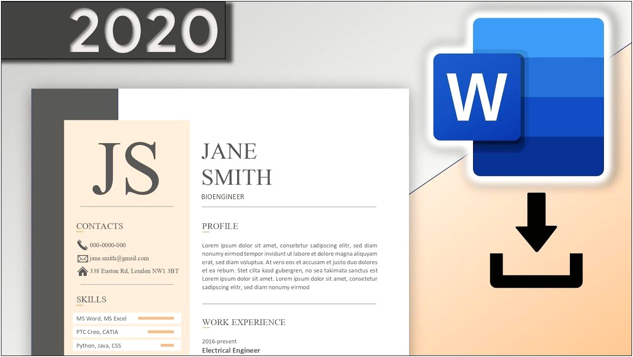 Download Resumes Templates Free Microsoft Word
