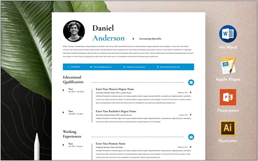 Download Template Resume Word For Free