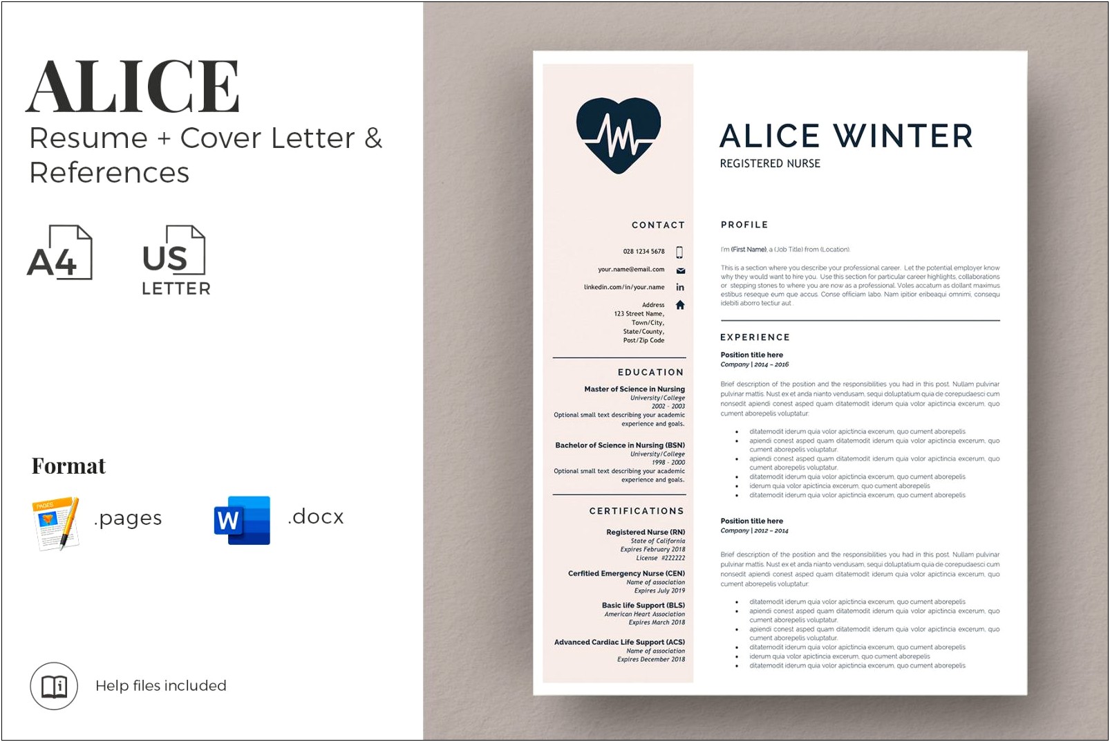Download Word Document Resume Template For Nurse
