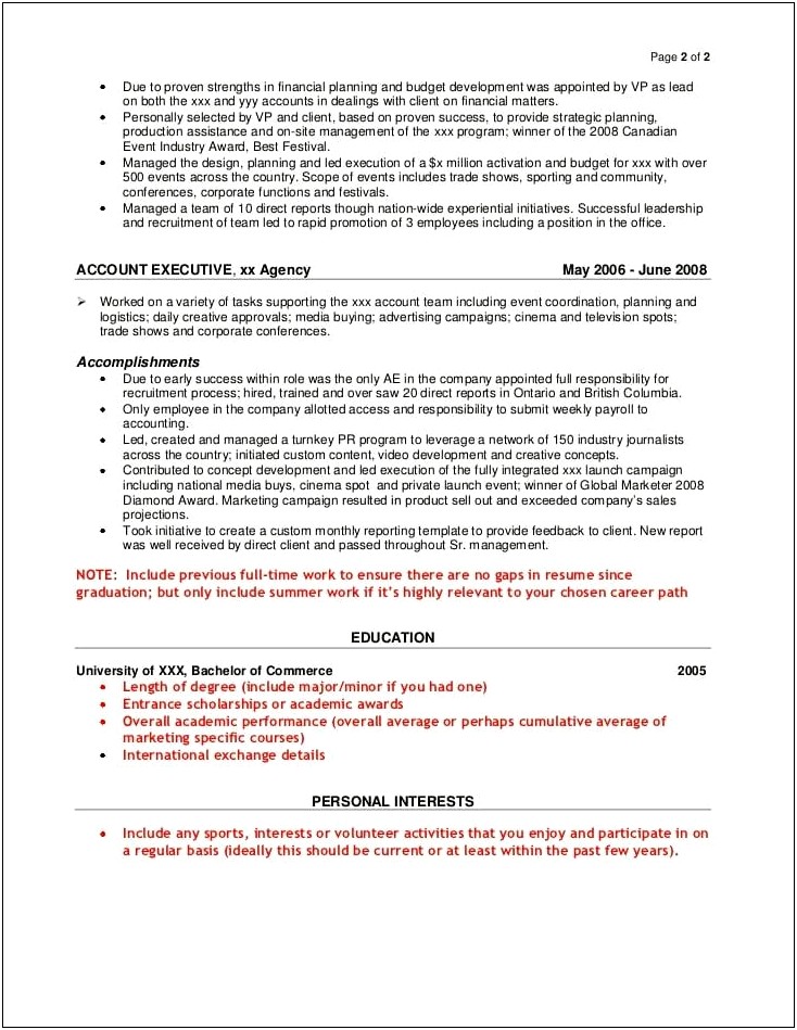 Dp You Put Marketing Budget In Resume