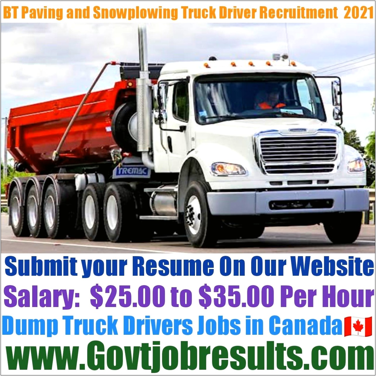Dump Truck Driver Job Description Resume