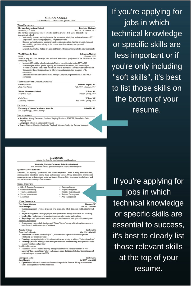 Easiest To Read Resume Formats With Skill Lists