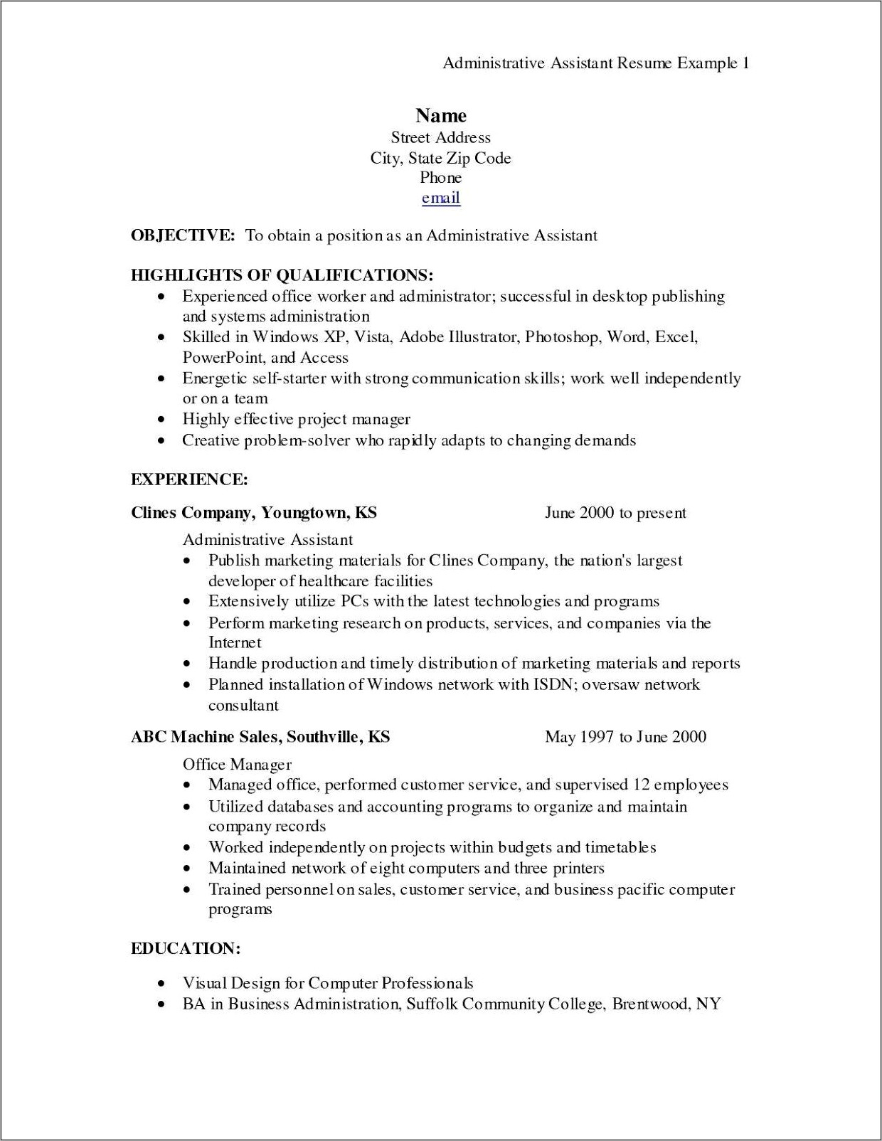 Editorial Projects Assistant Sample Resumes