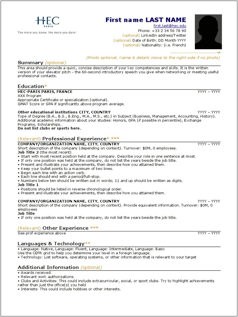 Education Or Summary First In Resume