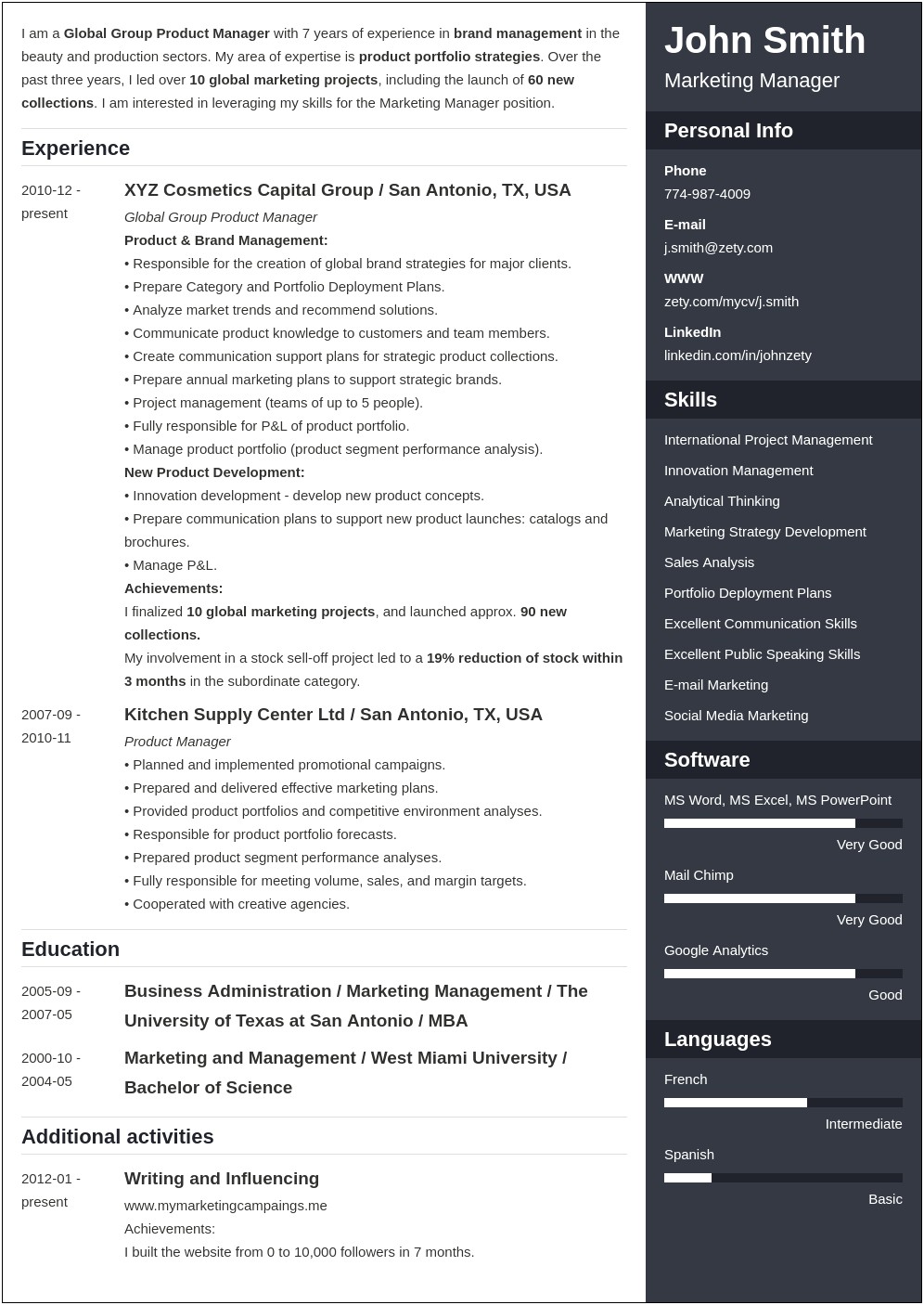 Education Present On Resume Example