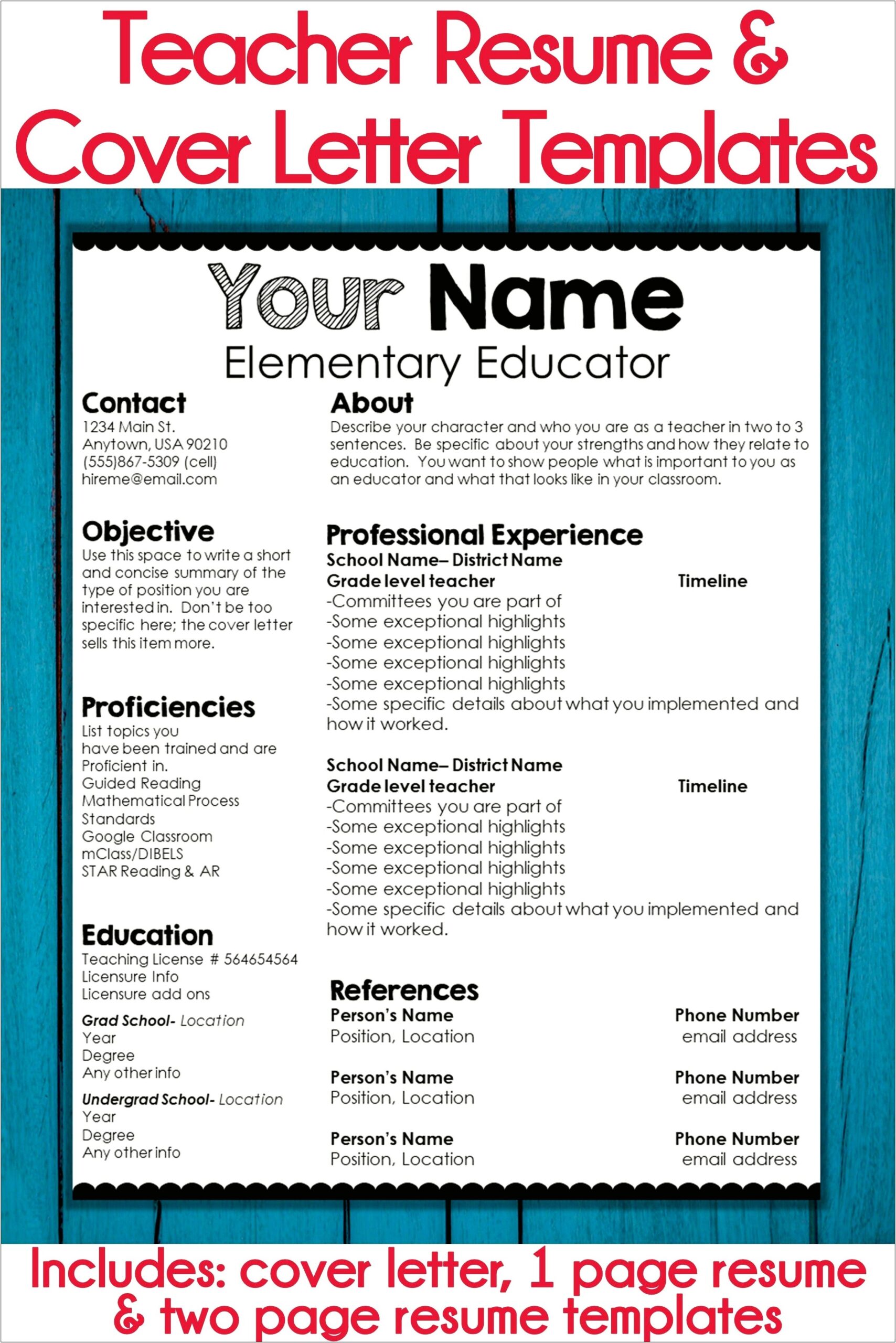 Elementary Teacher Resume Example Of Profile