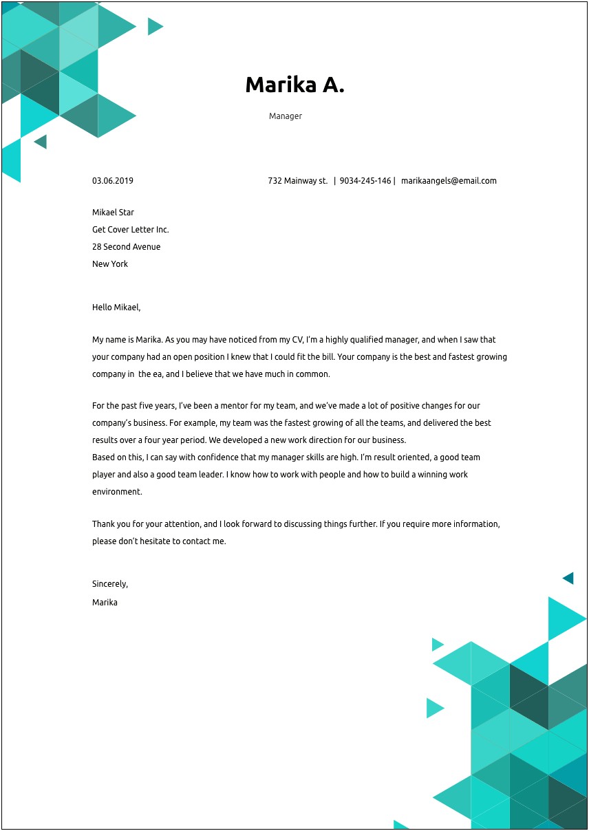 Elementery School Teacher Resume Cover Letter