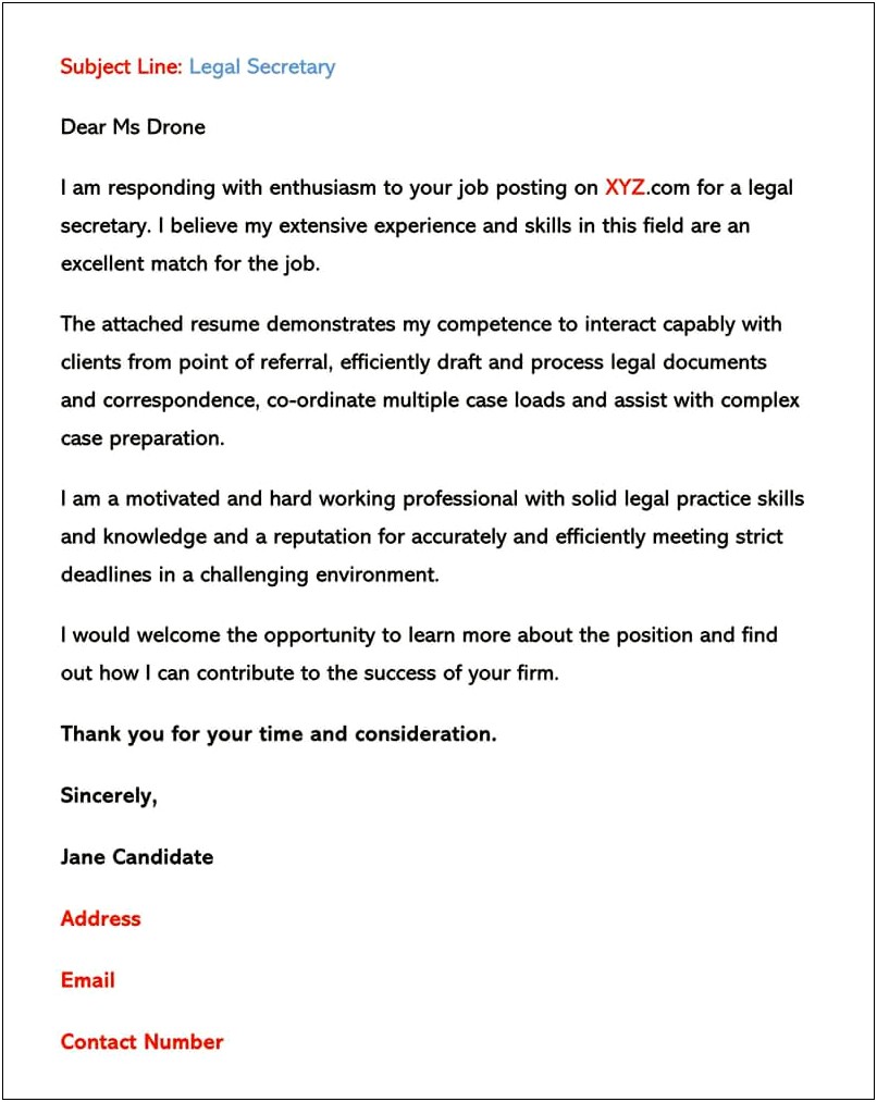Email Cover Letter Sample With Attached Resume Pdf
