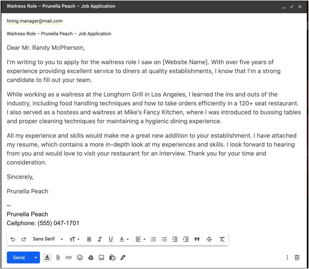 Email Greeting For Cover Letter And Resume