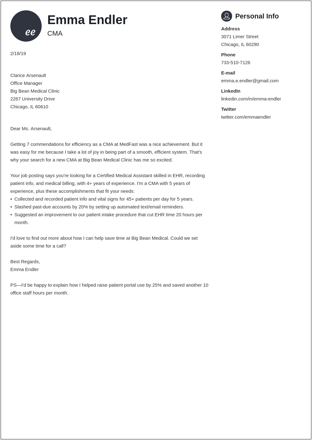 Email To Accompany Cover Letter And Resume