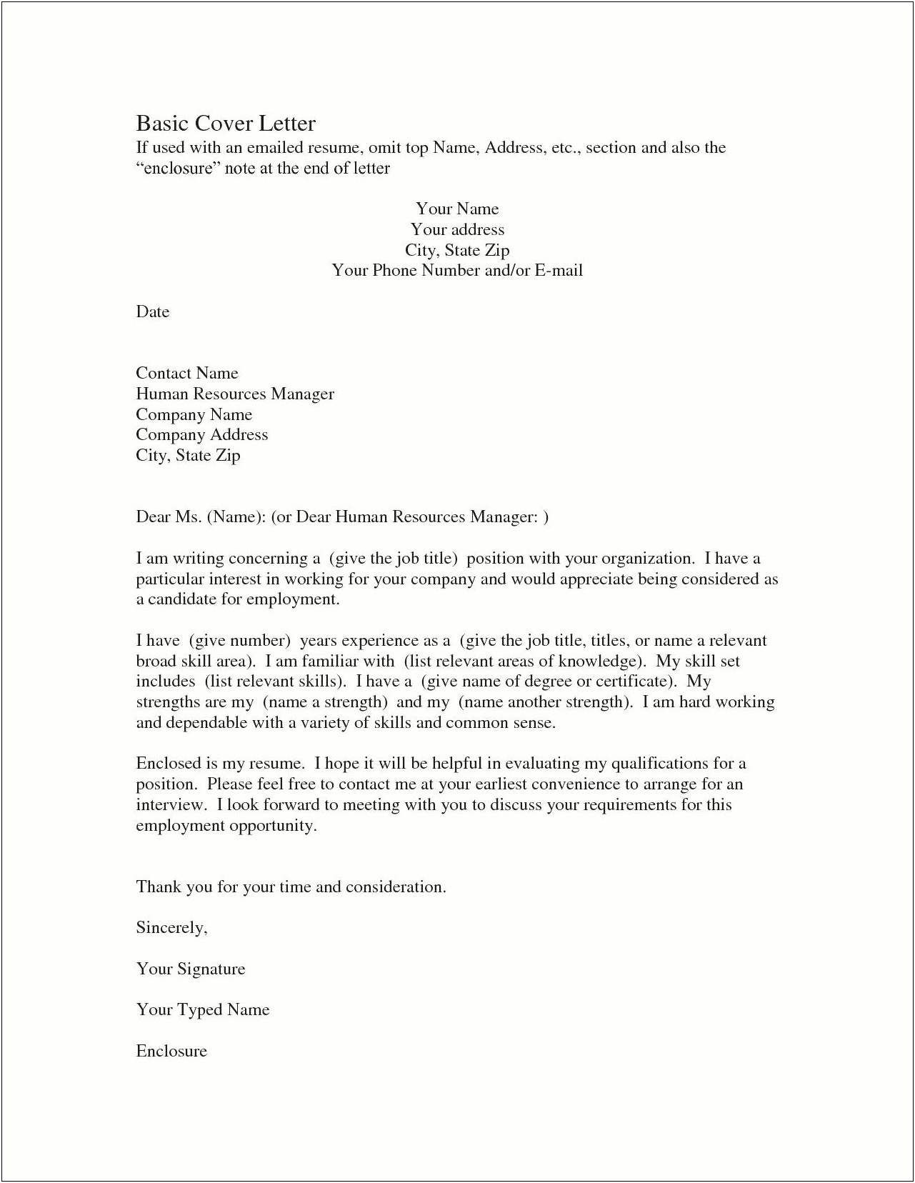 Employer Thank You Letter For Resume Submission