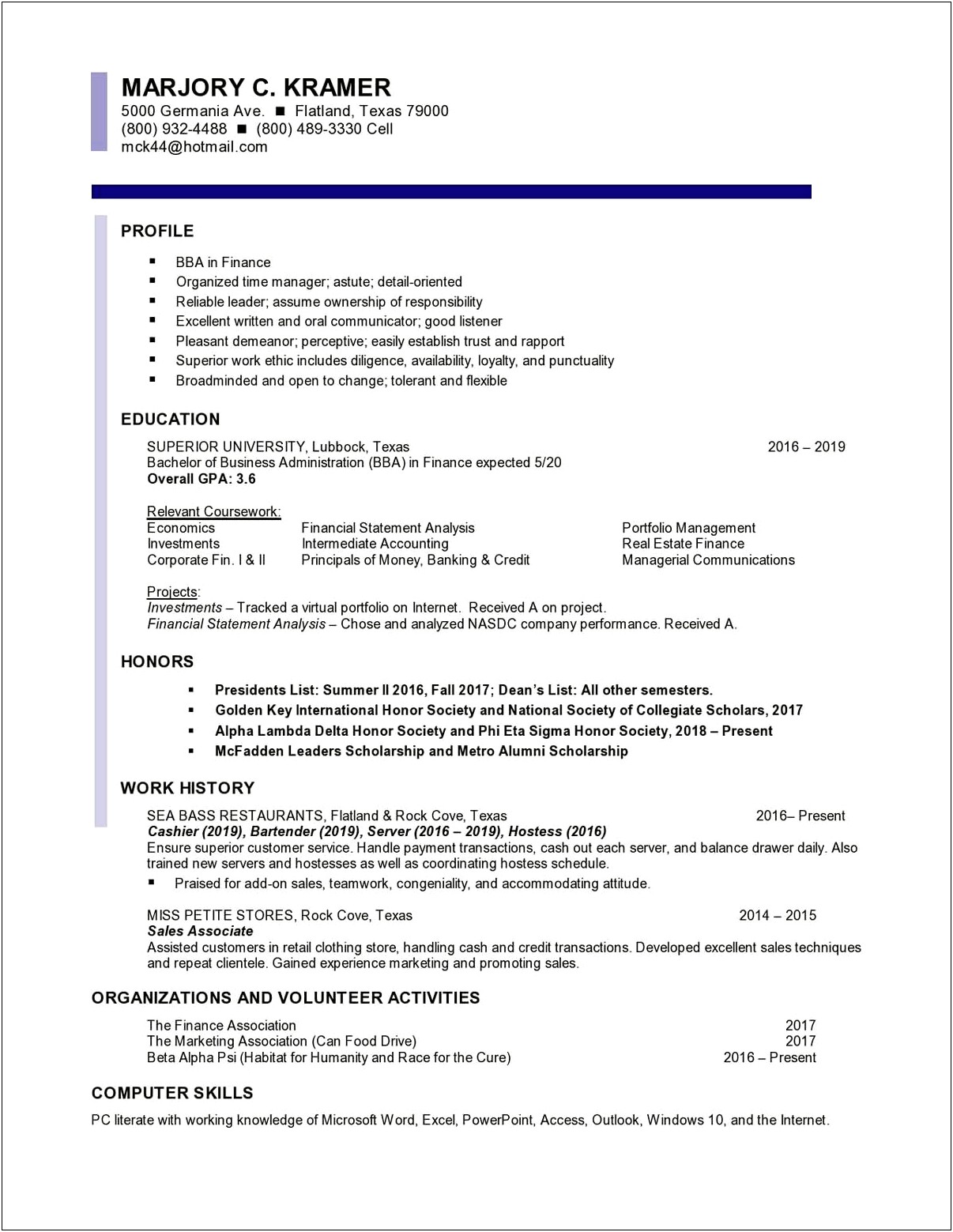 Entry Level Accountant Resume Samples
