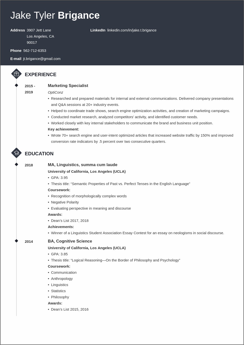 Entry Level Legal Resume Examples