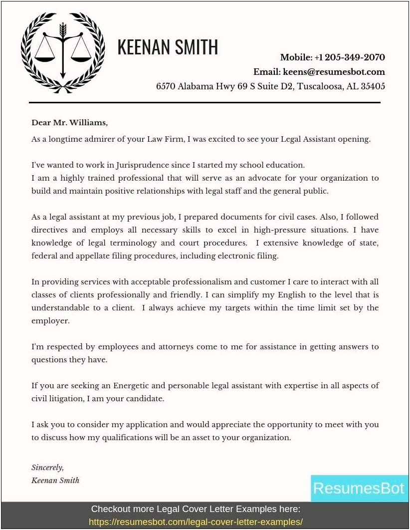 Entry Level Legal Secretary Resume Objective
