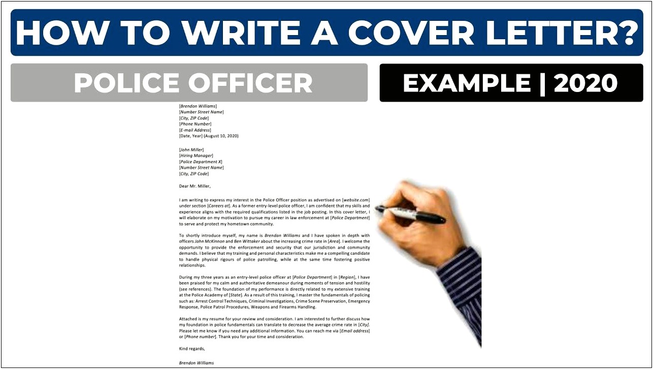 Entry Level Police Resume Cover Letter