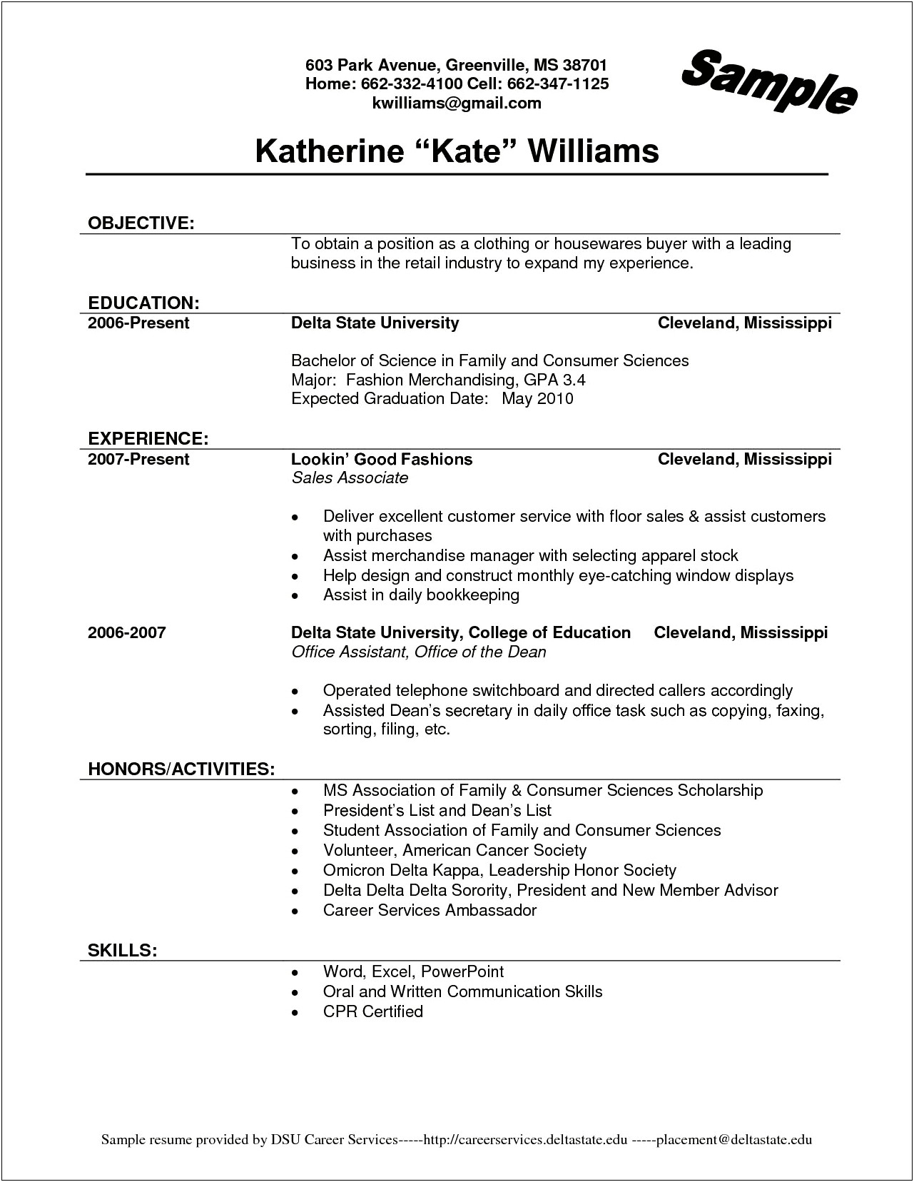 Entry Level Sales Manager Resume