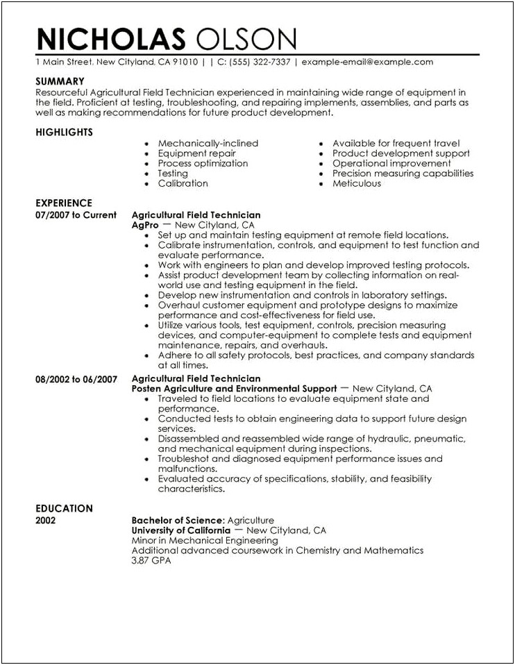 Environmental Services Job Description For Resume