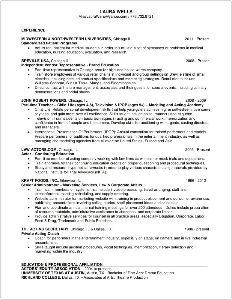 Equity Research Associate Resume Sample