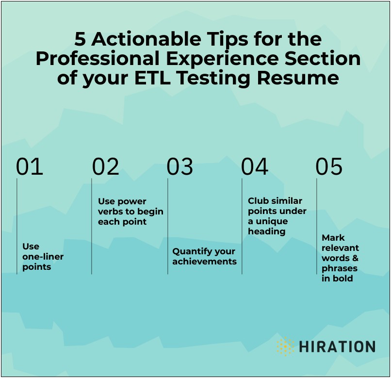 Etl Testing Sample Resume For Experienced