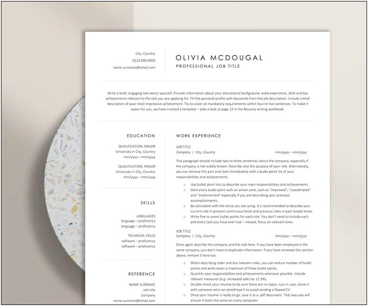 Etsy Resume Template Free Download