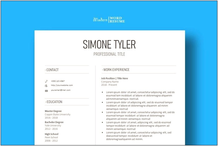 Example Of A Resume Reference Page