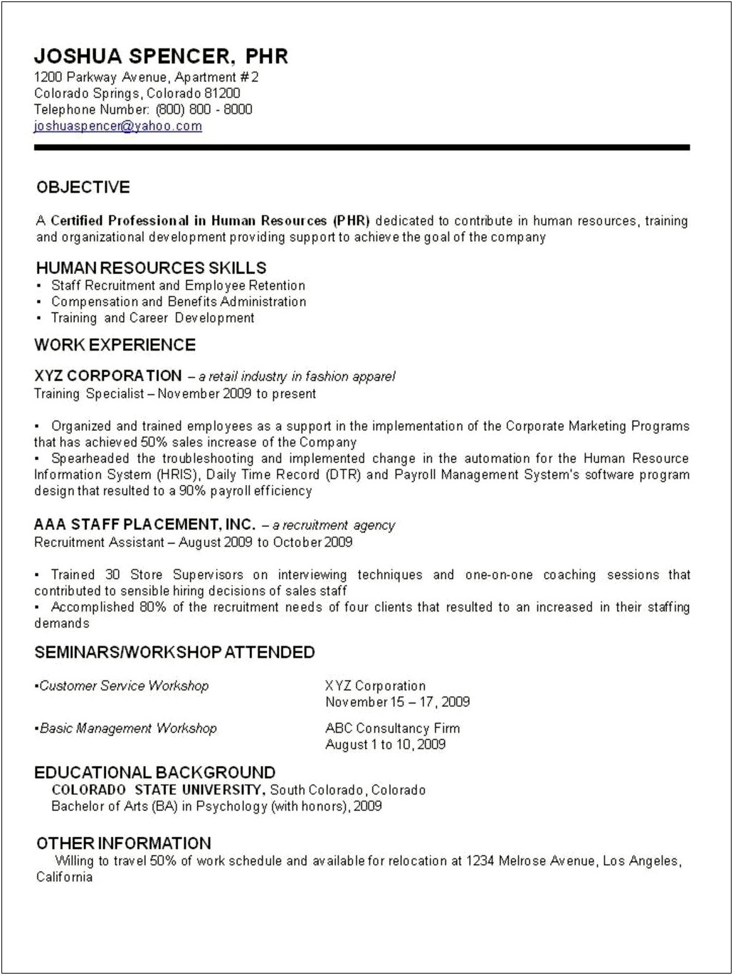 Example Of A Stay At Home Mom Resume